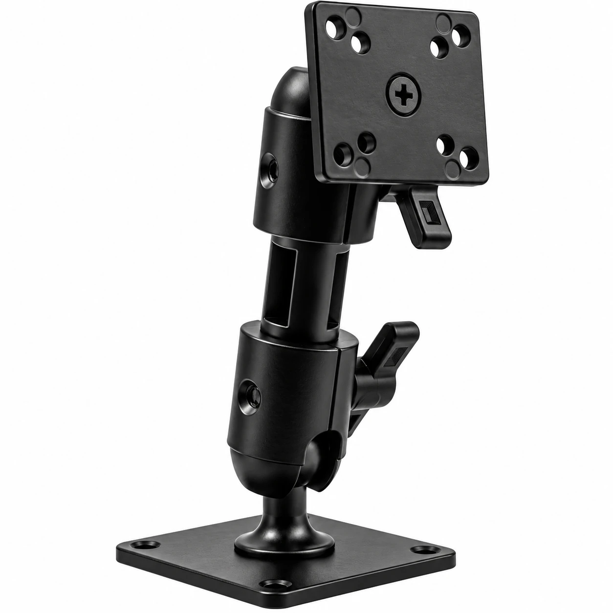 Adjustable mounting bracket for Jensen heavy duty radios, designed for flexible radio positioning in tractors, farm equipment and other work vehicles.
