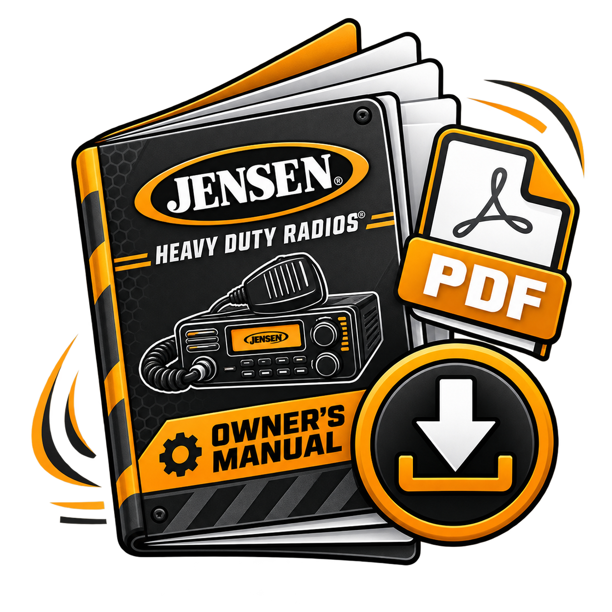 Download Jensen Heavy Duty radio owner’s manuals, installation guides, operating instructions and support PDFs for current and discontinued models including JHD910, JHD922BT, JHD962BT and more.