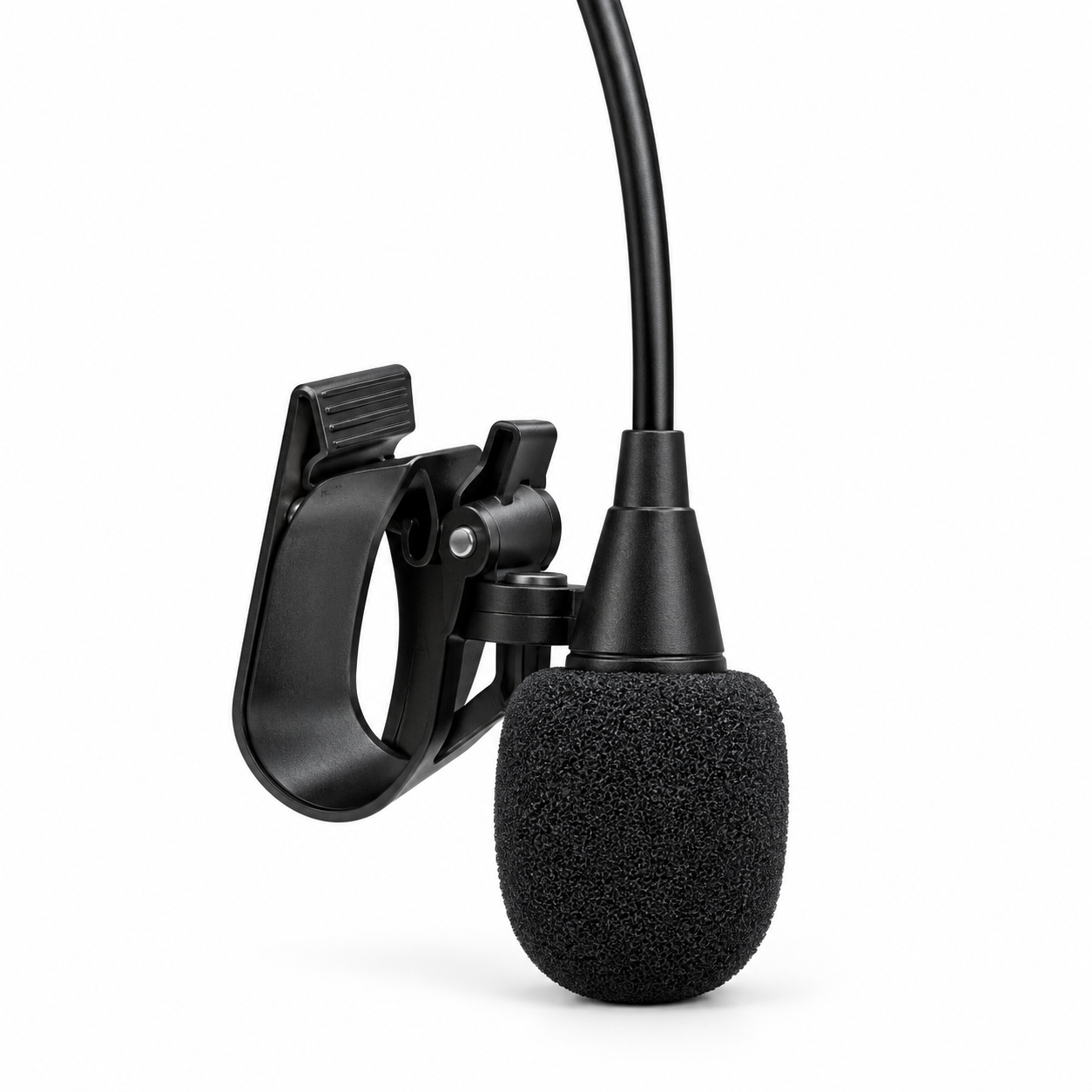 JMICHFP15 hands-free microphone with 12-foot cable and visor mounting clip